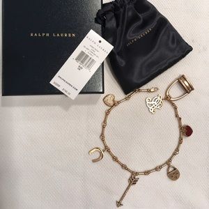 NWT: Ralph Lauren Double Wrap Charm Bracelet